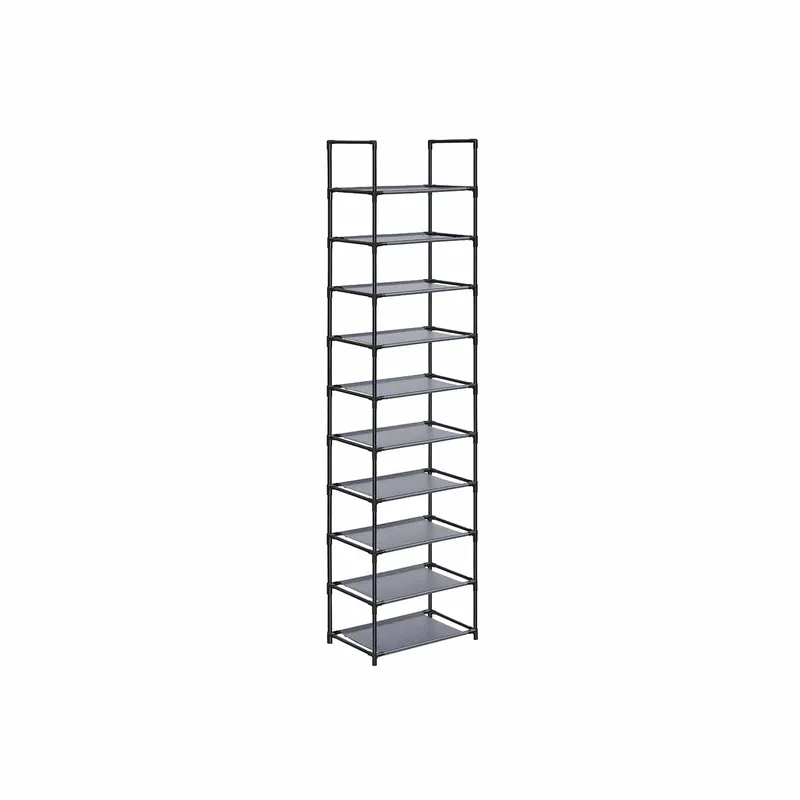 Gratis Versand Schuhregal schmal Ablagen aus Vliesstoff grau