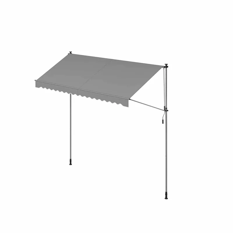Top-Preis Klemmmarkise mit Handkurbel 350 x 120 cm grau