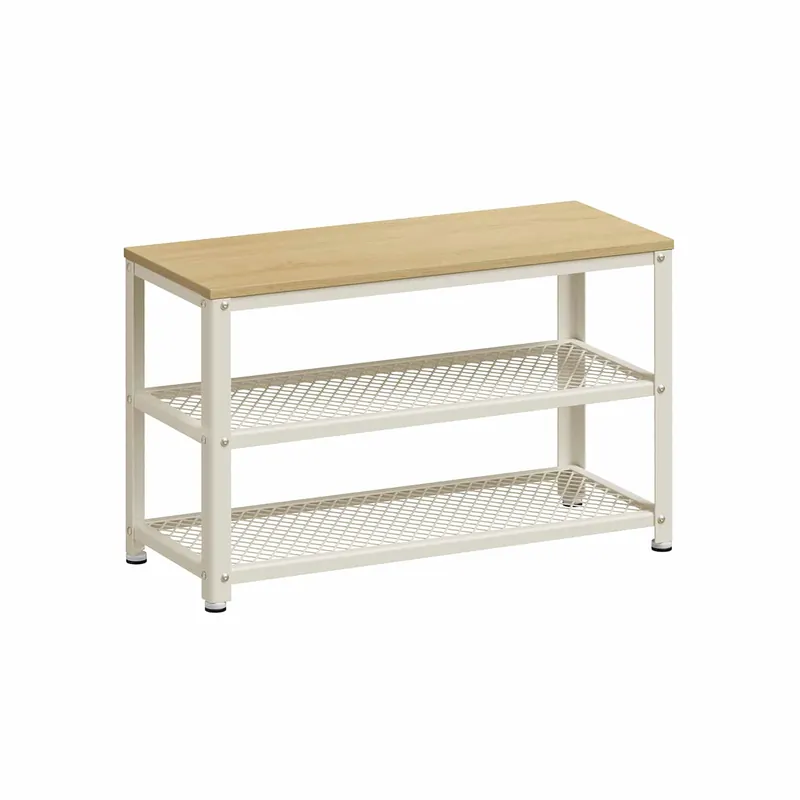 Versand Am Gleichen Tag Schuhbank mit 2 Gitterablagen eichenbeige-klassikweiß