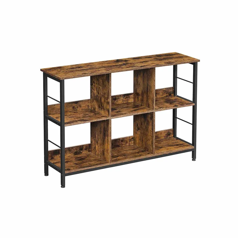 Neu Industriestil Bücherregal Vintagebraun-Schwarz