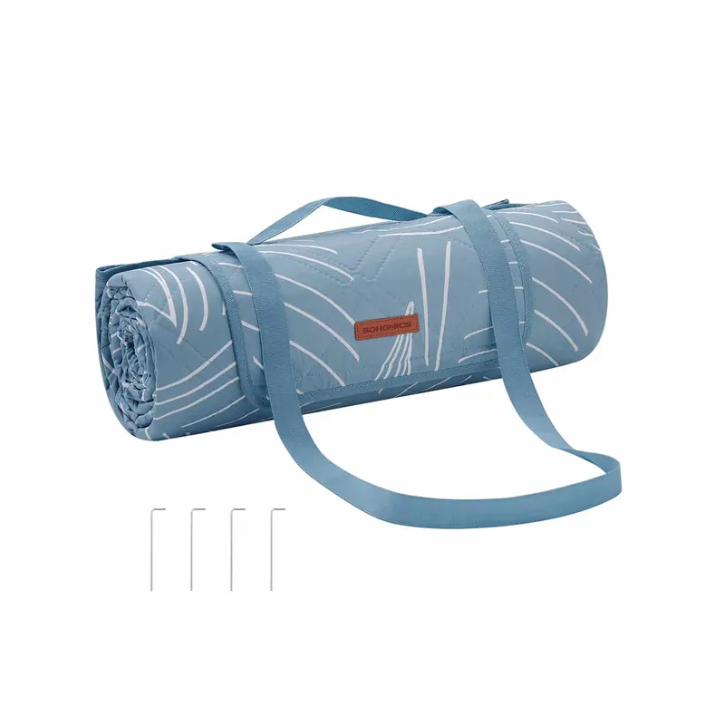 Heißes Angebot Picknickdecke 200 x 200 cm mit 4 Erdankern hellblau