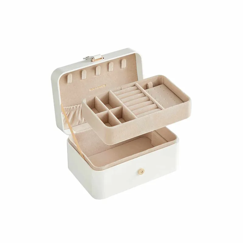 Schmuckkästchen für größere Accessoires Geschenkidee wolkenweiß Sichere Zahlung