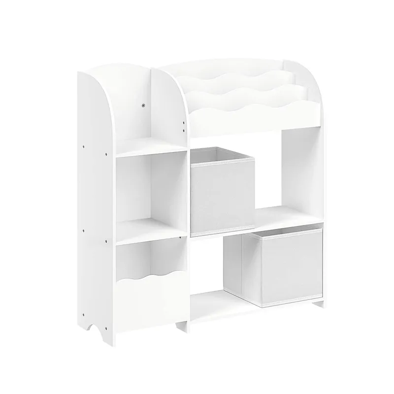 Kinderregal mit 2 Boxen für Spielzeug und Bücher wolkenweiß Neue Kollektion