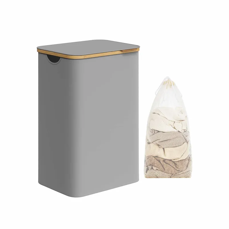 Sonderaktion Wäschekorb 90 Liter mit herausnehmbarem Wäschesack taubengrau