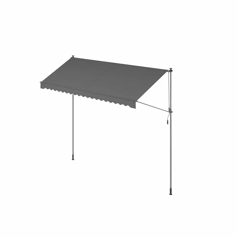 Klemmmarkise für Sonnenschutz 400 x 120 cm anthrazit Preisknaller