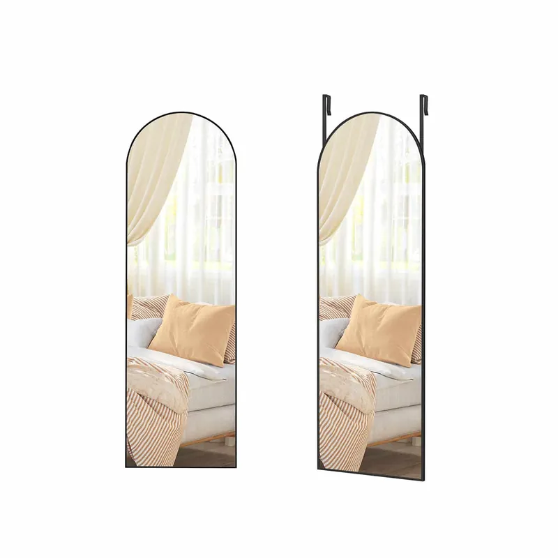 Schnäppchen Ganzkörperspiegel 120 x 40 cm gewölbt tintenschwarz