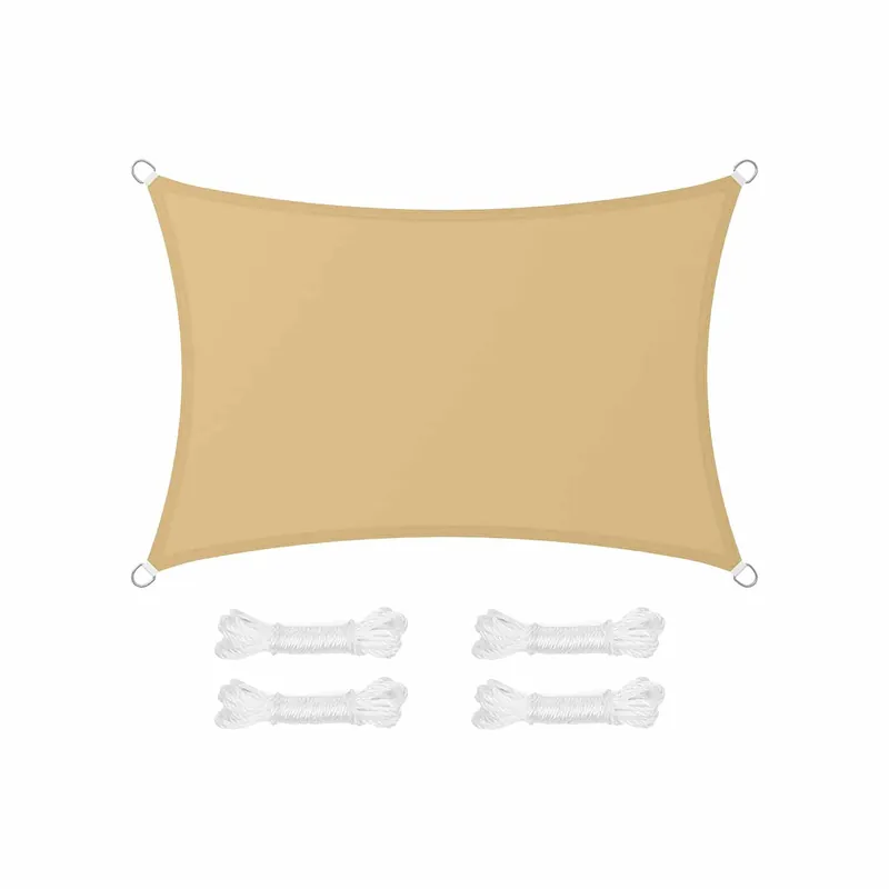 Sonnensegel 2 x 3 m rechteckig sandgelb Sale