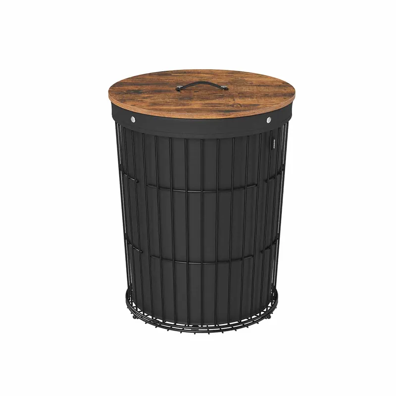 Meistverkauft Wäschekorb mit Deckel große Kapazität tintenschwarz