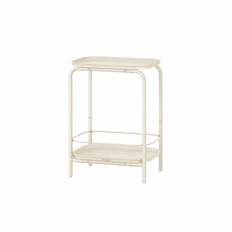 Beistelltisch mit 2 Ebenen modern cremeweiß Finale Aktion