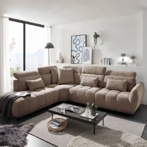 Sofort Bestellen Sofa Franklin von ED Exciting Design – Modernes Sofa mit Mikrofaserbezug, Nosagfederung und 5-fach verstellbaren Kopflehnen