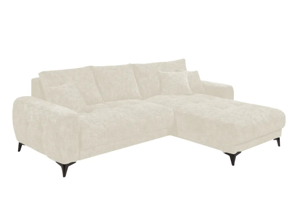 Aktuell Ecksofa Belluno Schlaffunktion und Bettkasten – Ed Exciting Design, Mikrofaser & Nosagfederung, flexibel montierbar