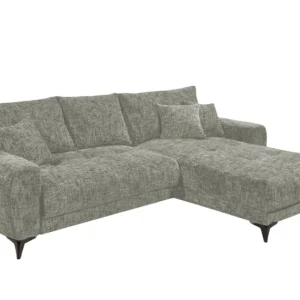 Neue Kollektion Ecksofa Belluno Schlaffunktion und Bettkasten – Ed Exciting Design, Mikrofaser & Nosagfederung, flexibel montierbar