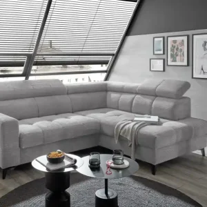 Ecksofa Bavaro elektronischer Sitztiefenverstellung und Breitcord-Bezug Ed Exciting Design Sichere Zahlung