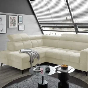 Ecksofa Bavaro elektronischer Sitztiefenverstellung und Breitcord-Bezug Ed Exciting Design Neue Kollektion