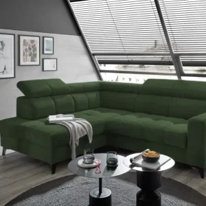 Beliebt Ecksofa Bavaro elektronischer Sitztiefenverstellung und Breitcord-Bezug Ed Exciting Design