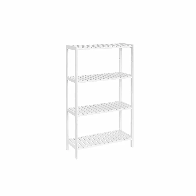 Beliebt Badezimmerregal aus Bambus 26 x 60 x 100 cm weiß