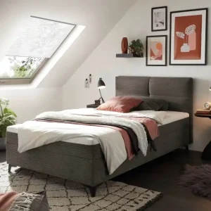 Meistverkauft Boxbett Andon 120x200 cm mit Bettkasten Farbe Mocca – ED Exciting Design, Zoom Breitcord, Bonell-Federkern und Schaumtopper