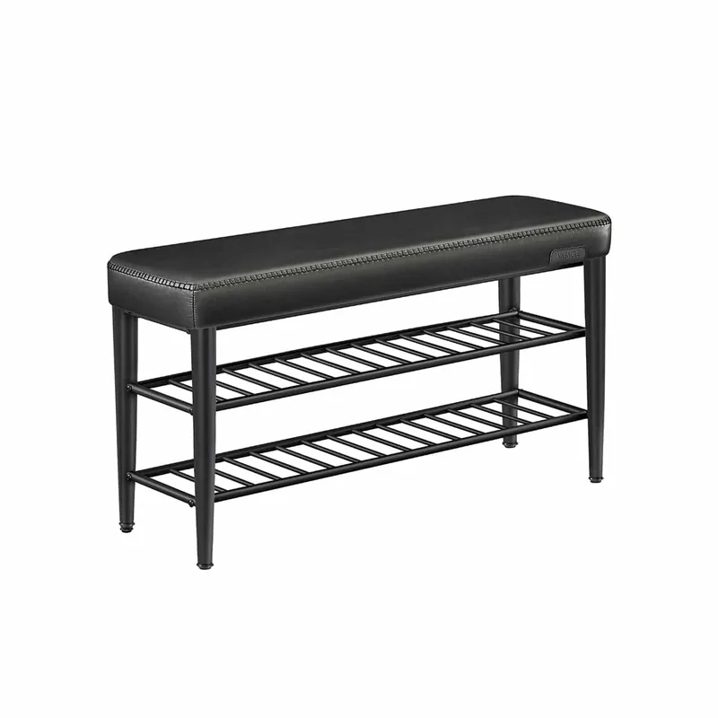 EKHO Kollektion Schuhbank mit Nähten 30 x 100 x 50 cm tintenschwarz Neu