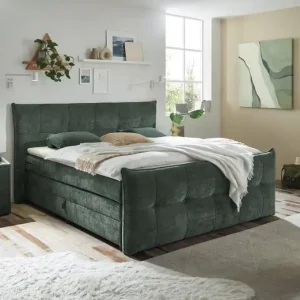 Ausverkauf Boxspringbett Gallina 180x200 cm mit Bettkasten Winter Moos Gel-Topper – Ed Exciting Design