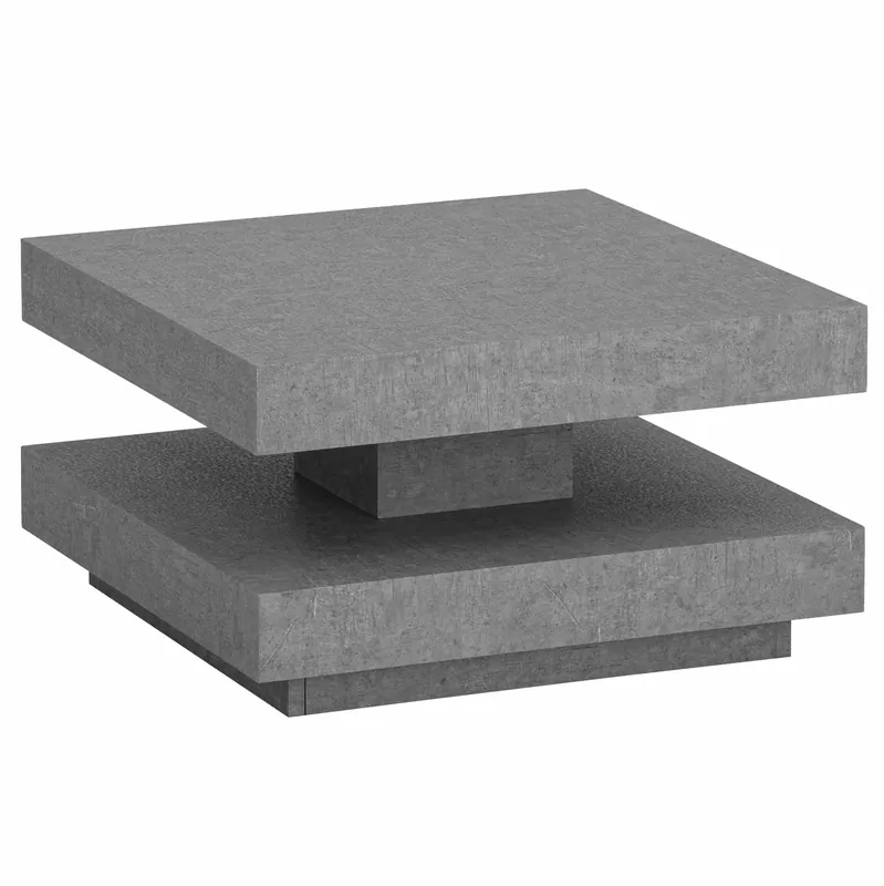 Markenprodukt Couchtisch 60x60x34 cm Grau Sofatisch in Beton-Optik Modern