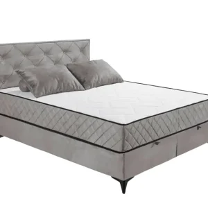 Must-Have Boxbett Monroe B von ED Exciting Design Farbe grau mit Bettkasten, 9-Zonen-Tonnentaschenfederkernmatratze|Härtegrad H3/H4 – in 160x200 cm
