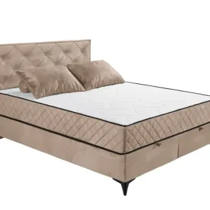 Boxbett Monroe B von ED Exciting Design Farbe Mink mit Bettkasten, 9-Zonen-Tonnentaschenfederkernmatratze|Härtegrad H3/H4 – in 160x200 cm Top-Seller