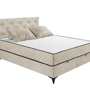 Boxbett Monroe B von ED Exciting Design Farbe Cream mit Bettkasten, 9-Zonen-Tonnentaschenfederkernmatratze|Härtegrad H3/H4 – in 180x200 cm Letzte Chance