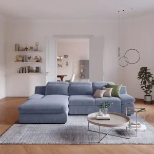 Direktkauf Lorena Ecksofa mit Schlaffunktion und Bettkasten - Cotta