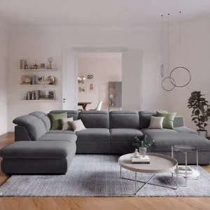 Nur Für Kurze Zeit Lorena Wohnlandschaft mit Schlaffunktion und Bettkasten - Cotta