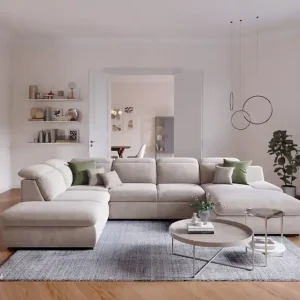 Lorena Wohnlandschaft mit Schlaffunktion und Bettkasten - Cotta Top-Angebot