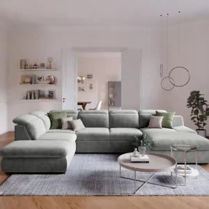 Top-Preis Lorena Wohnlandschaft mit Schlaffunktion und Bettkasten - Cotta