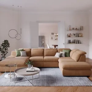 Must-Have Lorena Wohnlandschaft mit Schlaffunktion und Bettkasten - Cotta