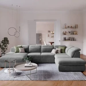 Lorena Wohnlandschaft mit Schlaffunktion und Bettkasten - Cotta Solange Der Vorrat Reicht