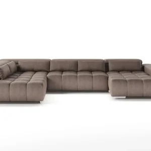 Orion XXL Wohnlandschaft - Stoff Fuego - Cotta Rabatt