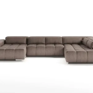 Saisonangebot Orion XXL Wohnlandschaft - Stoff Fuego - Cotta