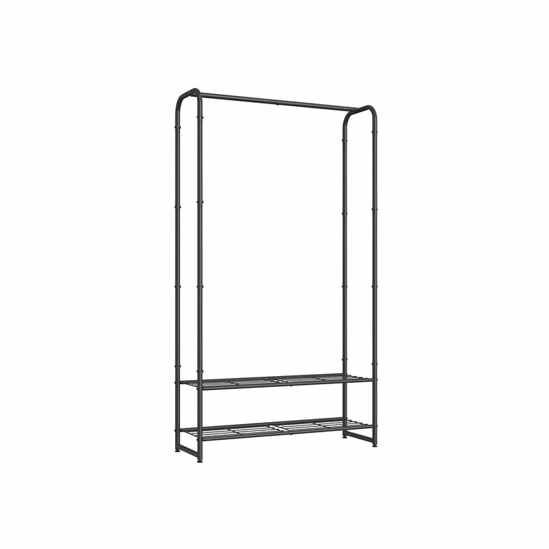 Sonderangebot Kleiderständer mit Ablagen 29 x 73 x 158,4 cm mattschwarz