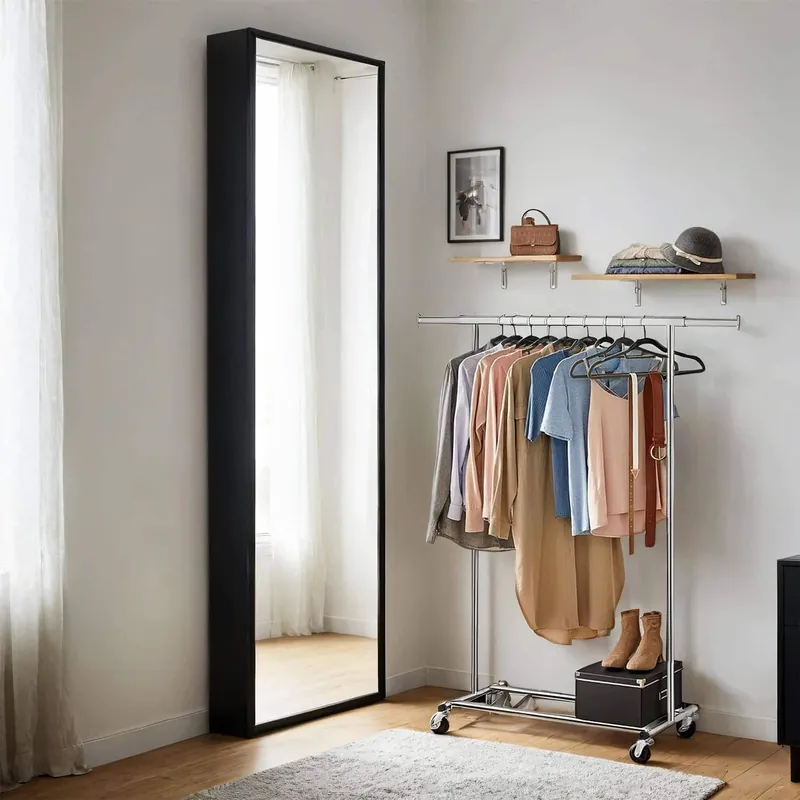 Kleiderständer auf Rollen, Schwerlast-Garderobenständer, ausziehbare Kleiderstange Schneller Versand