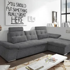 Ecksofa Medan Anthrazit – Modernes Sofa mit Schlaffunktion Preiswert