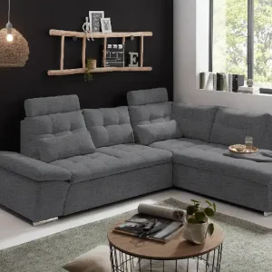 Ecksofa Medan Anthrazit von Ed Exciting Design – Modernes Sofa mit Schlaffunktion & Glow Mikrofaser Top-Angebot