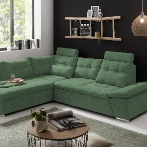Ecksofa Medan von Ed Exciting Design Winter Moss – Modernes Sofa mit Schlaffunktion & Glow Mikrofaser Garantierte Lieferung