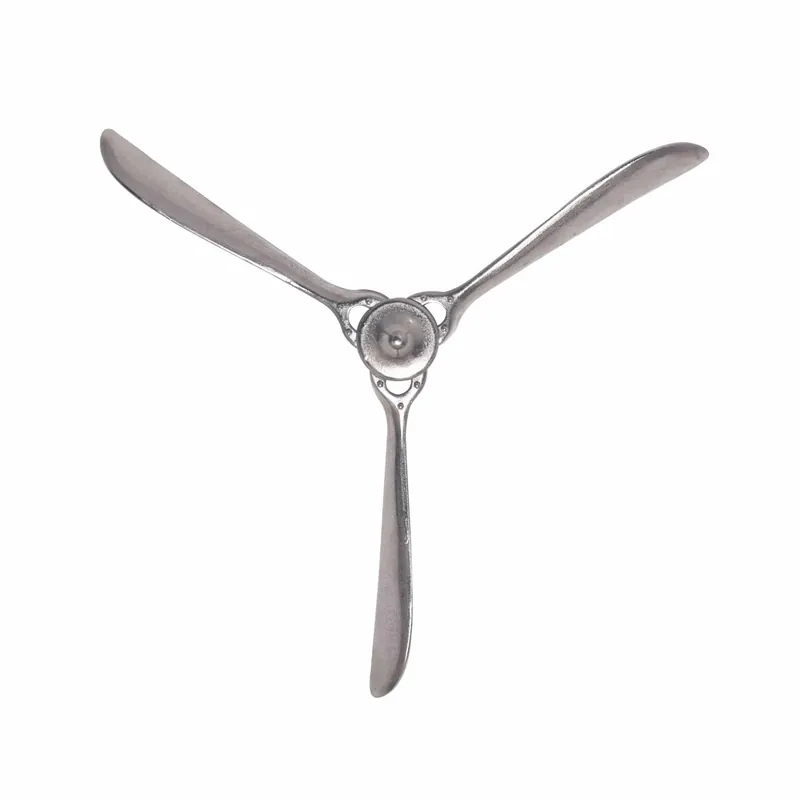 Markenprodukt Deko Propeller 85x85 cm Silber Metall Flugzeug Wandpropeller