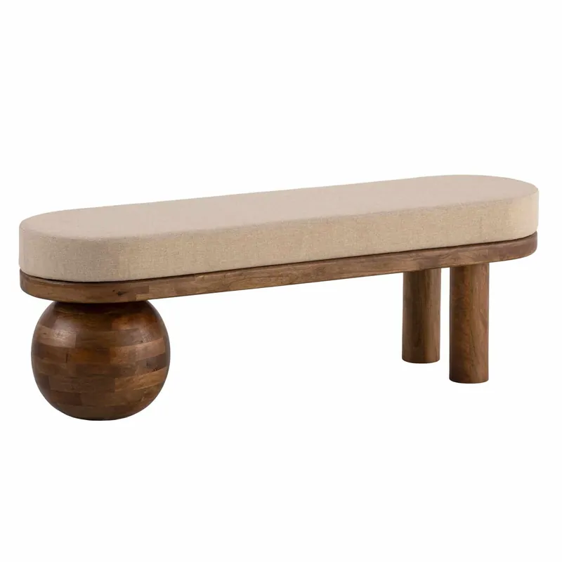 Beliebt Sitzbank Stoff Mango Massivholz Bank 140x47