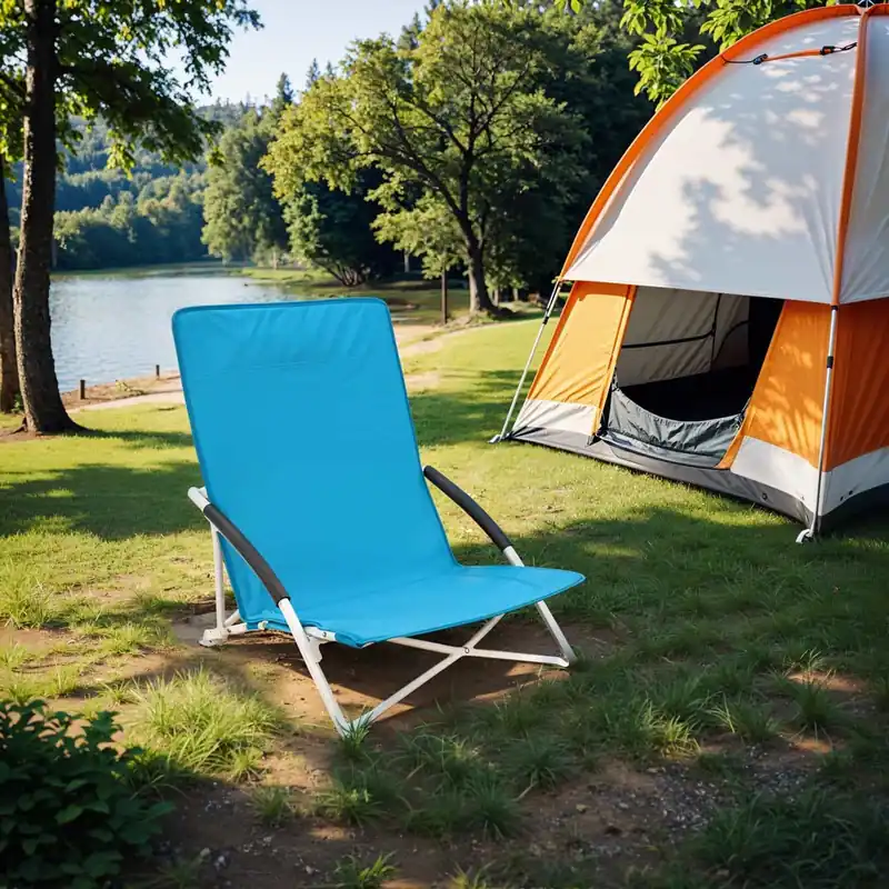 Must-Have Strandstuhl 2er Set, Klappstuhl mit hoher Rückenlehne, klappbar