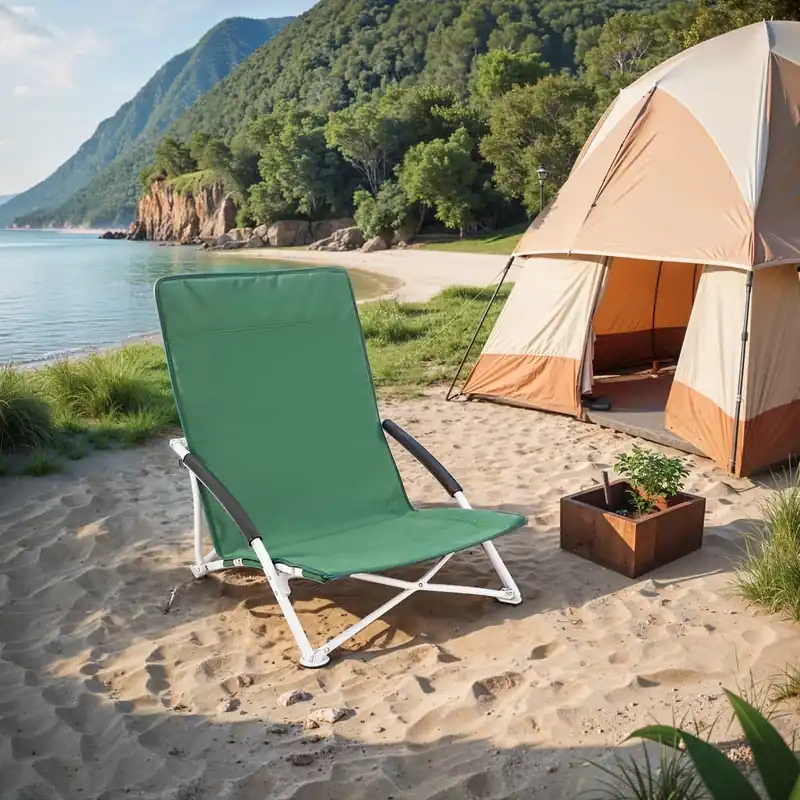 Rabatt Strandstuhl 2er Set, Klappstuhl mit hoher Rückenlehne, klappbar