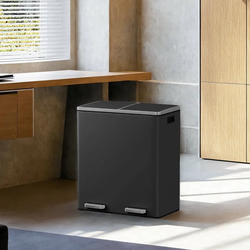 Mülleimer, 2 x 30 Liter, 2 Fächer Online Kaufen
