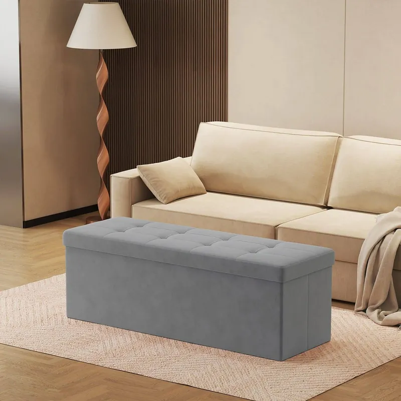 Bestpreis Sitzhocker mit Stauraum, Sitzbank, 38 x 110 x 38 cm