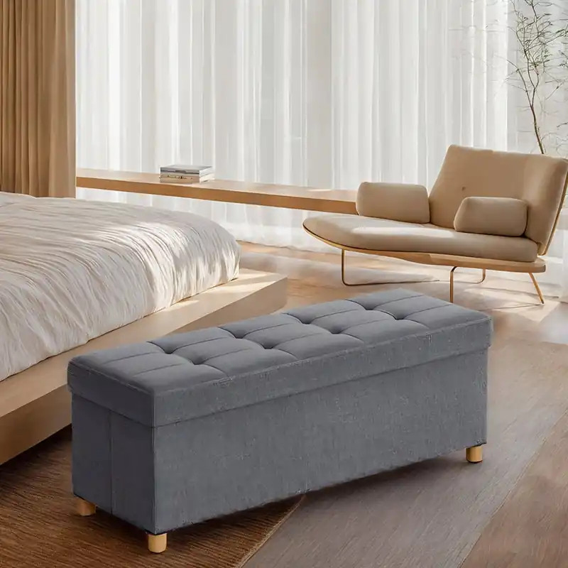 Sitzhocker, klappbare Sitzbank mit Stauraum, Beinen Abverkauf