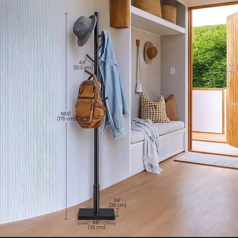 Garderobenständer, Kleiderständer Massivholz, Jackenständer Baumform Finale Aktion