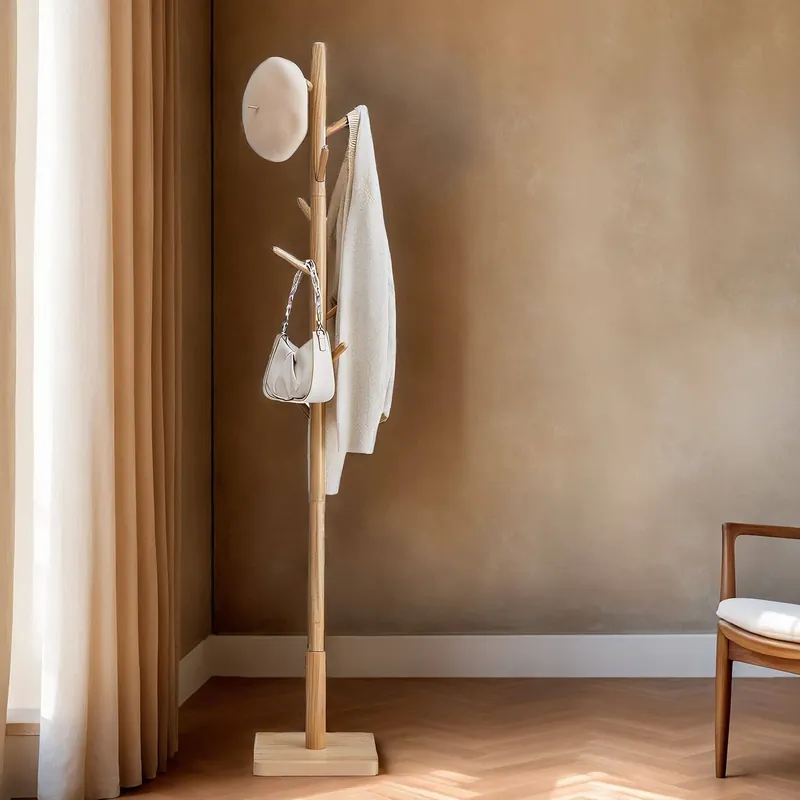 Garderobenständer, Kleiderständer Massivholz, Jackenständer Baumform Meistverkauft