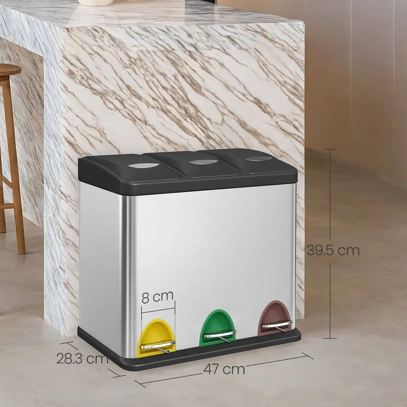 Wochenendangebot Mülleimer Küche, 3 x 8 L, kleine Kapazität